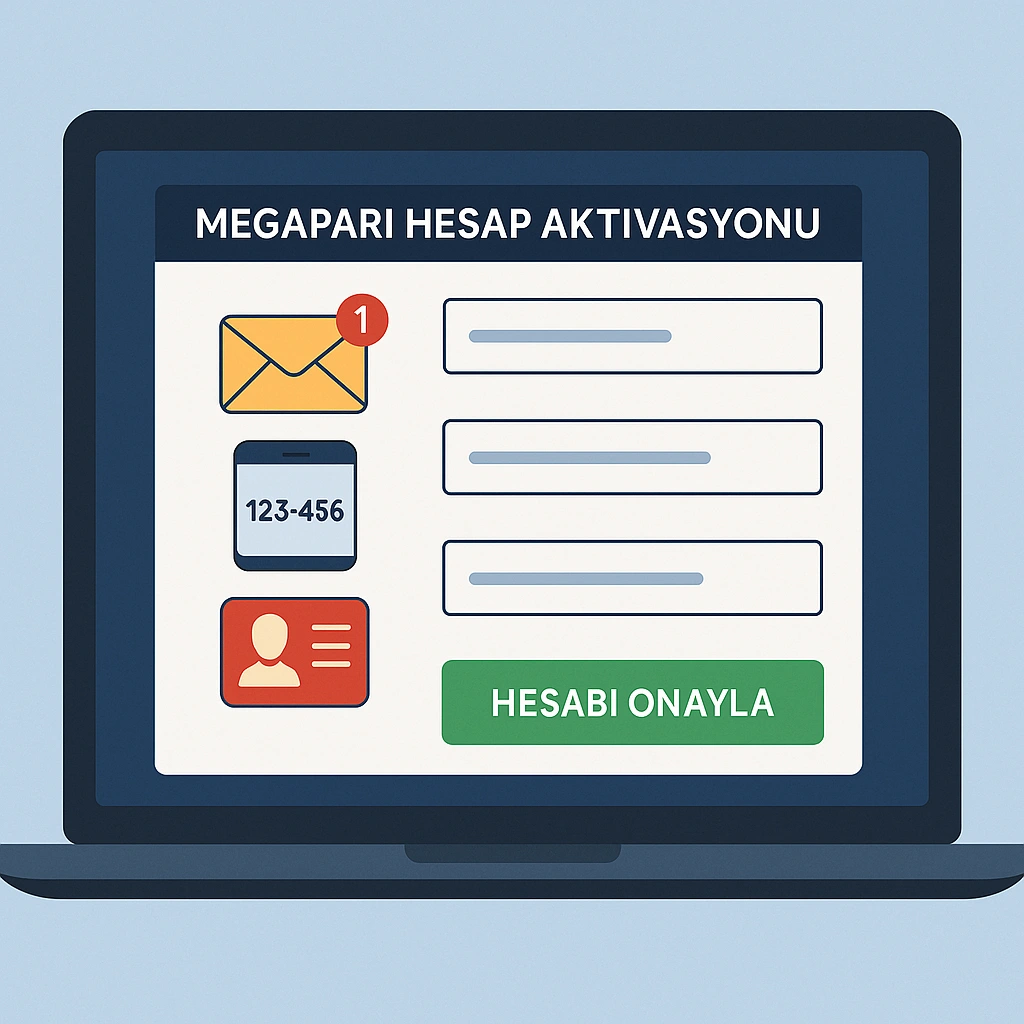 Megapari Hesap Doğrulama ve Aktivasyon Ekranı