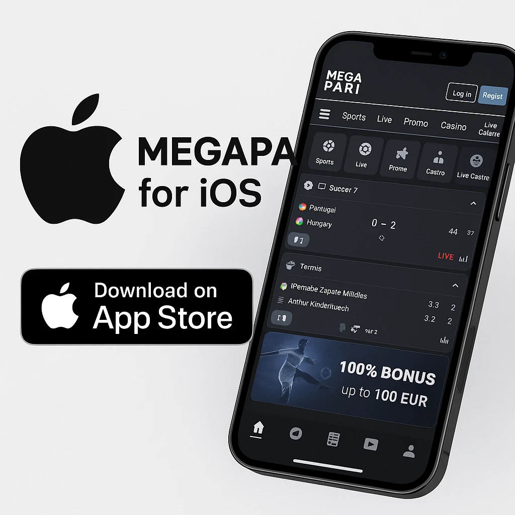 Megapari iOS Uygulaması iPhone için Megapari mobil bahis uygulaması