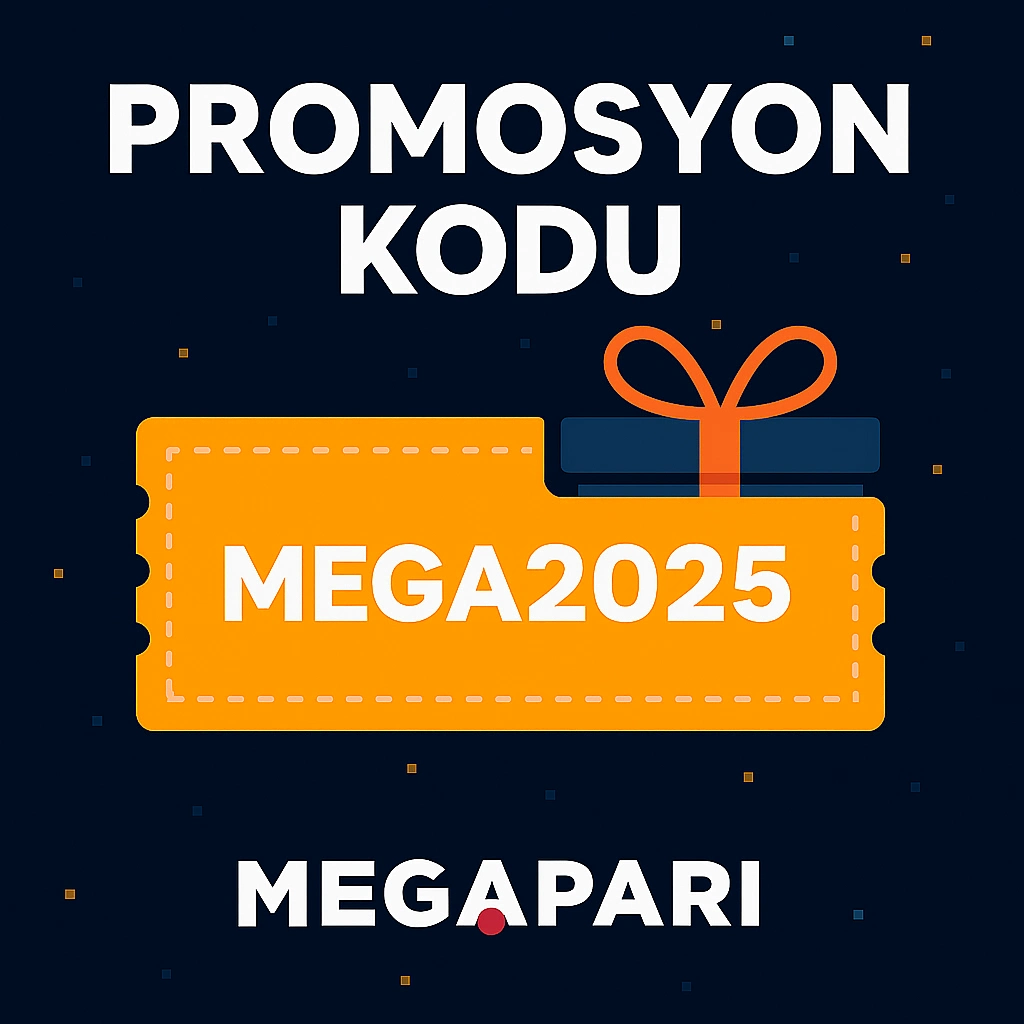Megapari bonus kodu içeren dijital tanıtım görseli