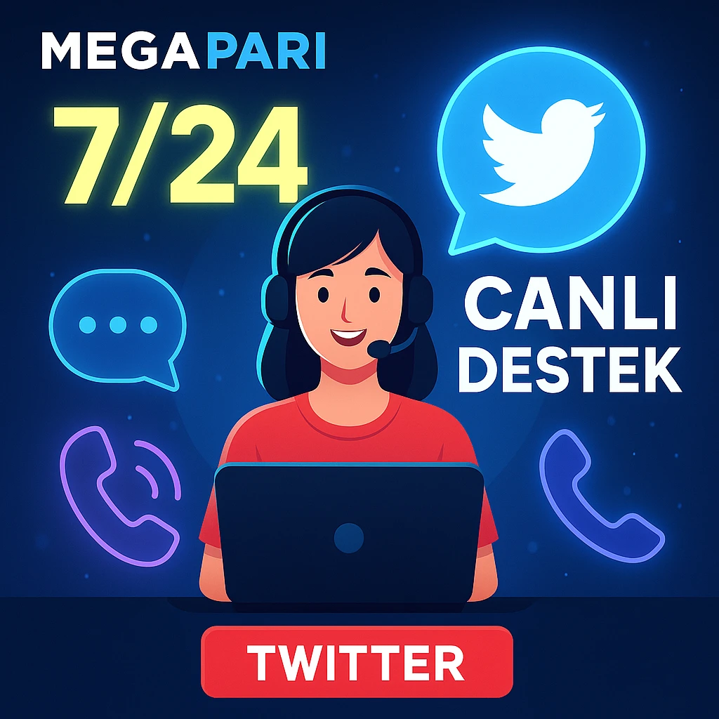 Megapari Twitter hesabı üzerinden sağlanan müşteri hizmetleri ve hızlı destek