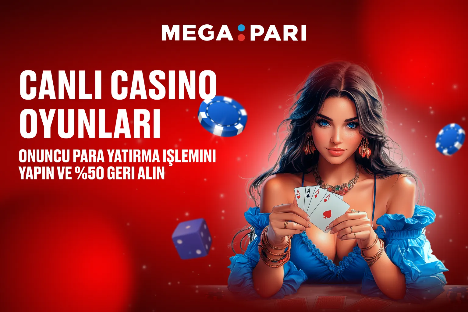 Krupiye ile Megapari canlı casino oyunları görseli