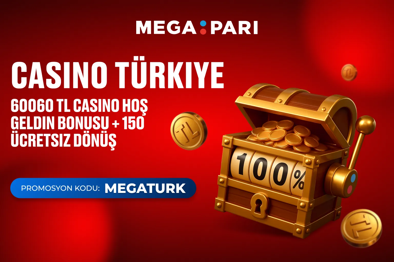 Türkiye’de Megapari casino oyunlarını ve canlı dealer masalarını temsil eden dijital görsel