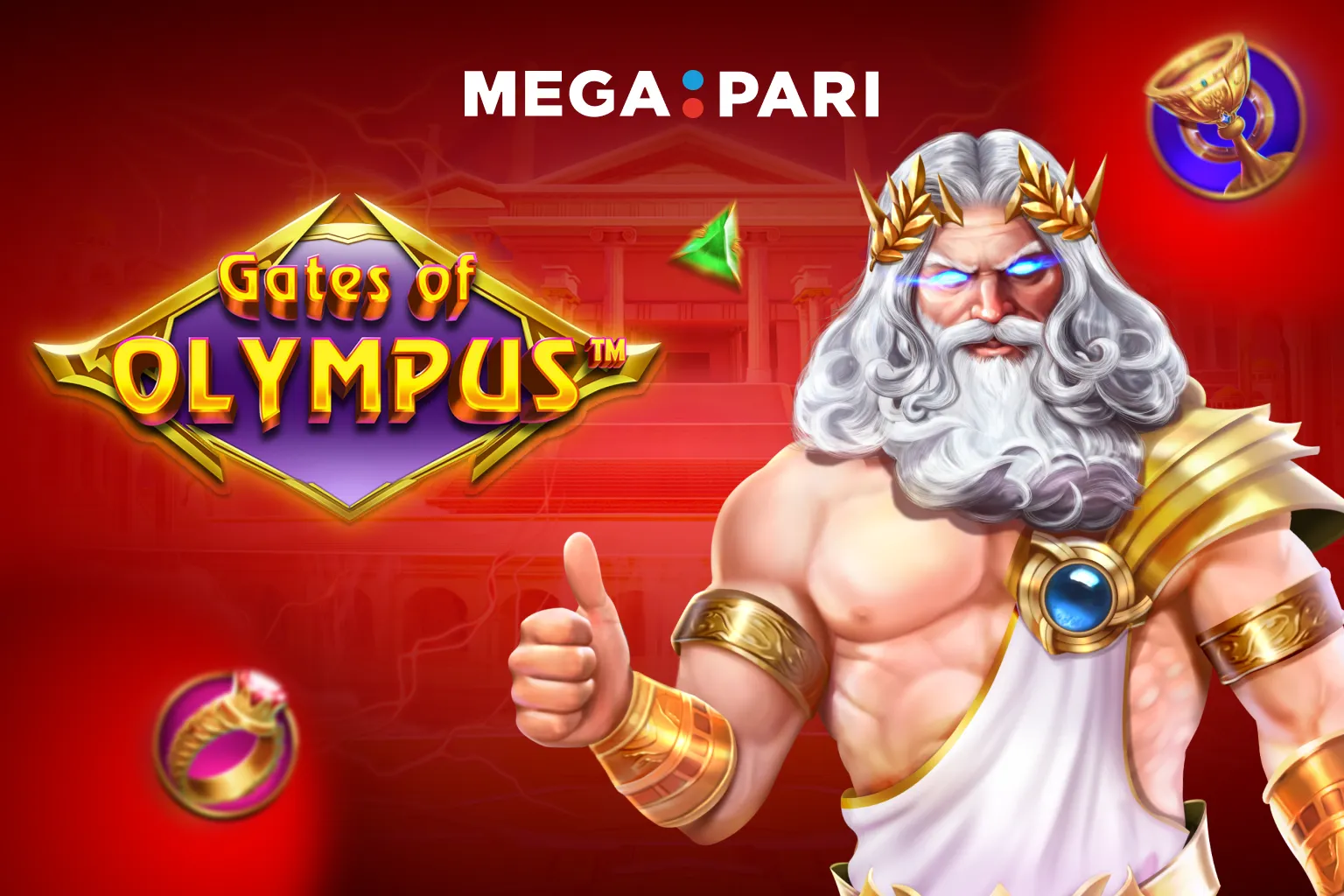 Megapari Gates of Olympus oyunu nedir Megapari Gates of Olympus oyunu için antik Yunan temalı bir dijital illüstrasyon