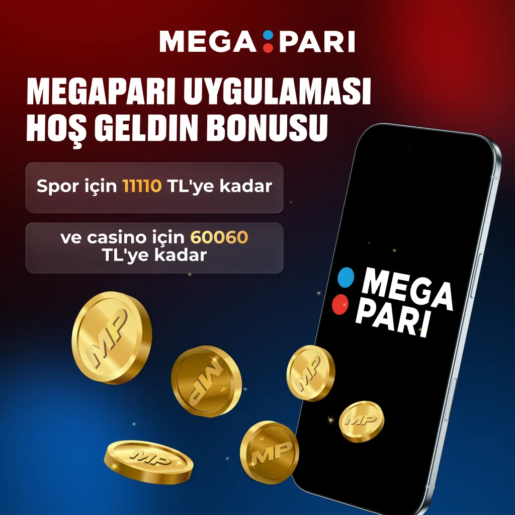 Megapari Uygulaması Hoş Geldin Bonusu Megapari mobil uygulamasında sunulan %100 hoş geldin bonusu görseli